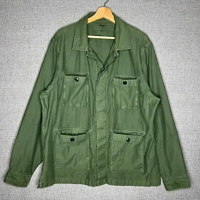 Bonobos Field Jacket Men's XL Green Military Style 4-Pocket Slim Fit • $49.99