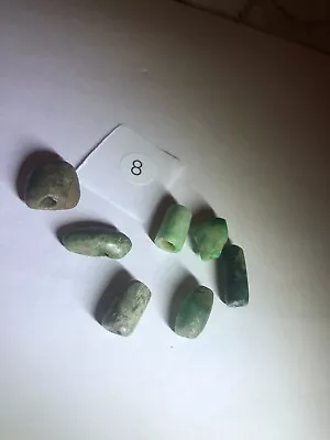 Pre Columbian Mayan Authentic Highly Polished Fine Jade Beads (7)  Together • $175