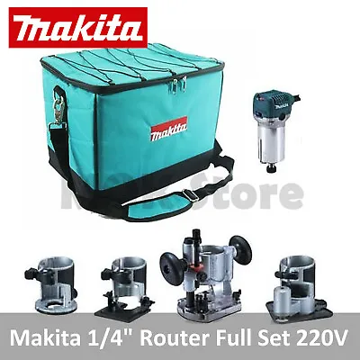 Makita RT0700CX6 1/4  Router Full Set 220V W/TrimmerPlungeTiltOffset AC 220V • $466.13