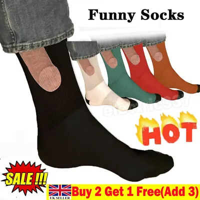 £4.99 • Buy Men's Dick Exposed Socks, Luxury Sock  Show Off  Super Soft Anti Bacterial