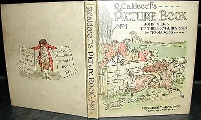 Randolph CALDECOTT PICTURE BOOK John Gilpin JOVIAL HUNTSMEN Death Mad Dog C 1900 • £14