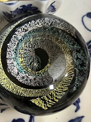 Glass Dichroic Vortex Marble 2 Inches • $149.99