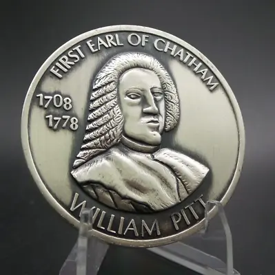 1969 William Pitt First Earl Of Chatham .999 Fine Silver Round 6 Lions - B5042 • $40