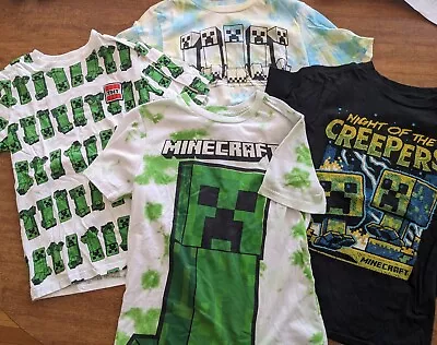 Minecraft Creepers * Boys Lot Of 4 * Short Sleeve T-shirt’s * Size Medium (8) • $19.89