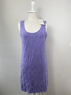 Motto Textured Layer Cami Dress Lilac Australia Knit Rayon Melbourne Size 16 • $38.60