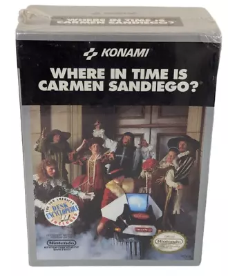 Where In Time Is Carmen Sandiego Nintendo NES Konami 1991 Sealed Big Box NIB • $249.90