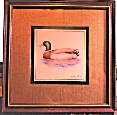 Mallard Duck Water Fowl Kathy Seek Art Print Framed 1997 Heartfelt Collection • $8.99