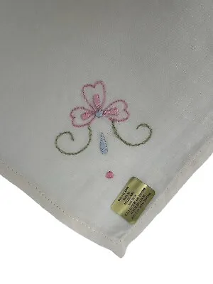 12 Vintage Embroidered Cloth Floral Napkins Pink Green Spring Easter 15”x15” New • $22.99