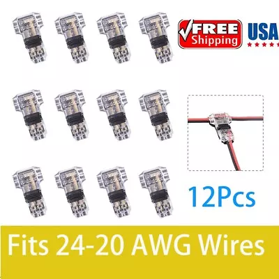 12Pcs Low Voltage T Tap Wire Connectors 3 Way Wire Connector For 24-20AWG Wire • $9.45