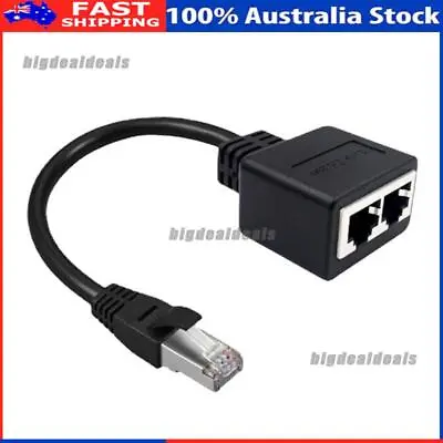 Gigabit Ethernet Splitter RJ45 LAN Ethernet Cable Splitter Cable Ethernet Socket • $11.25