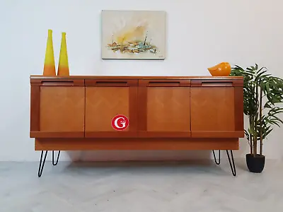 G Plan Herringbone Red Label Vintage Mid Century Danish Design Sideboard Credenz • £995