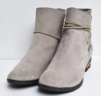 Sorel Farah Leather Boot Suede Tassel Womens Ankle Booties Boots Sz 8 • $69.99