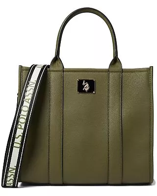 U.S. POLO ASSN. Olive Uspa Box Tote Women Satchel • $76.93