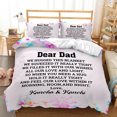 Envelope To Dad Duvet Cover Quilt Cover Twin Queen Bedding Set Comforter Cover • $85.15