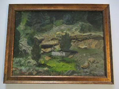 Gorgeous Landscape Painting Signed Saul Modernist Impressionism Vintage 1970 • $400