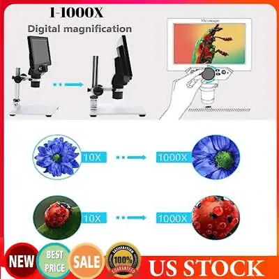 1000X Electronic LCD 4.3  14MP Video USB DigitalMicroscope Magnifier Camera • $51.43