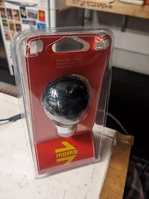 Momo For Nero Shift Knob - Tall Black Leather Black Chrome Insert • $100