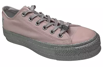 Converse CTAS Lift OX Miley Cyrus Pink/Silver Women's Platform Shoes Size 9 • $54.97