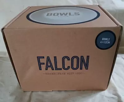 FALCON Enamelware New In Box Set Of 4 Bowls Pigeon Gray 4 3/4  • £57.83