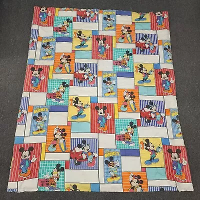 Vintage 80s Walt Disney Pacific Mickey Mouse Twin Size Comforter Blanket 69 X 84 • $49.99