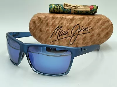 MAUI JIM ALENUIHAHA MJ839-03S Blue Black Stripe/ Blue POLARIZED AUTHENTIC ITALY • $209