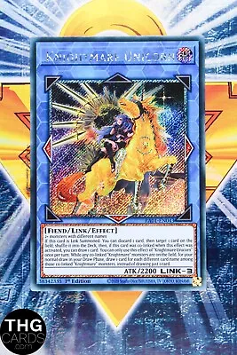 Knightmare Unicorn (Alt) RA01-EN043 1st Edition Platinum Secret Rare Yugioh Card • £7.89