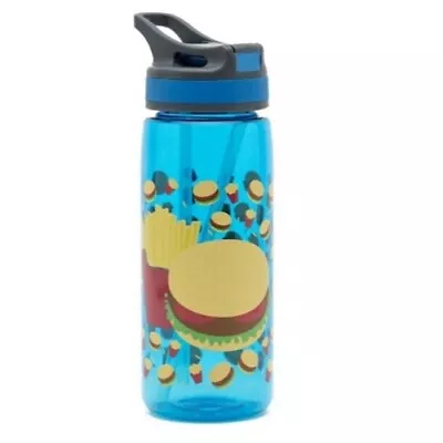 YOLO Hamburger Kids Drinking Bottle Water Milk Juice Straw Cup School Gym Sports • £6.99