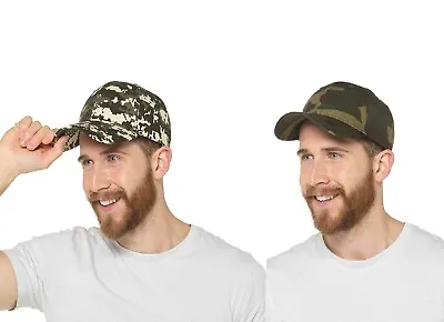 Mens Womens Army Camouflage Poly Cotton Adjustable Baseball Caps Summer Hat • £3.99