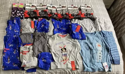 Marks & Spencer Job Lot Bundle Childrens BNWT Christmas Pyjamas + Mini Me Socks  • £19.99