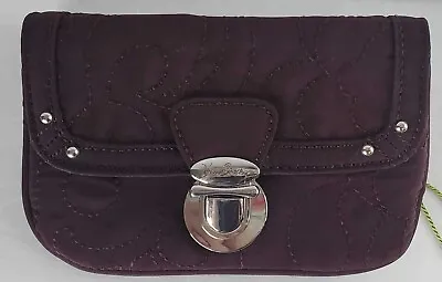 VERA BRADLEY Flap ID Wallet FOB In Wine Red 11848-411 Nylon NWT • $18.95