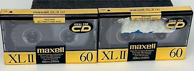(2) Sealed Maxell High Bias XLII 60-minute Blank Audio Cassette Low Distortion • $19.98