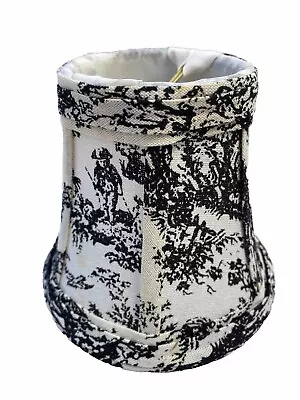 Black And White Toile Chandelier Shade 5  Mini Lamp Sconce Shade • $6