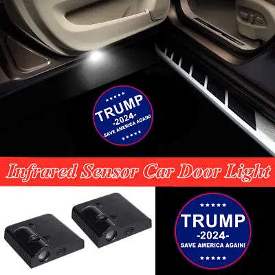 2x Trump 2024 Save American Again Logo Car Door LED Laser Projector Shadow Light • $18.99