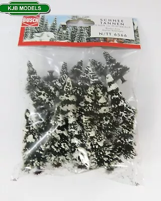 N / TT Gauge Busch 6566 20 Assorted Snow Covered Fir Trees 30mm - 60mm Christmas • £19.95