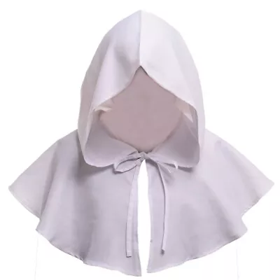 Men Women Medieval Cowl Hat Renaissance Monk Halloween Cosplay Hooded Cape 45 • $12.37