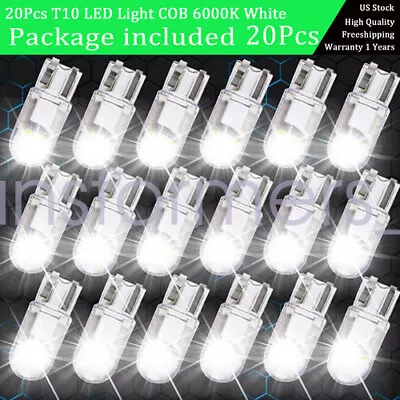 20X Super White T10 194 168 W5W 2825 LED License Plate Interior Light Bulb 6000K • $3.69