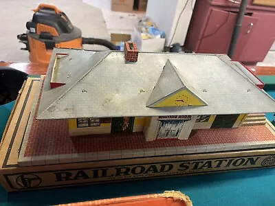 Marx O Train LARGE 20 X10  Glendale Depot Station Tin Litho Tinplate Metal Lot J • $90