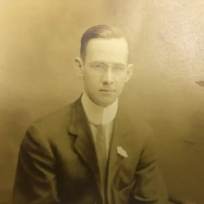 Atlantic City NJ RPPC Postcard Photo Handsome Man Edwardian Suit Fashion 1910 • $63.61