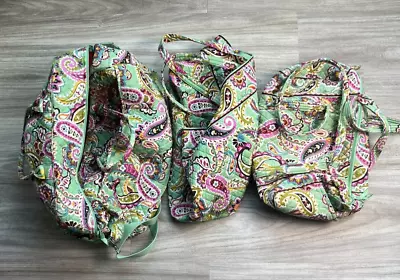 Vera Bradley Travel Luggage 2 Carry-On With 1  Matching Tote Bags Set Of 3 • $70