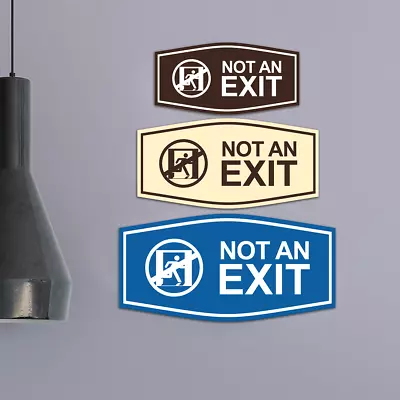 Fancy Not An Exit (Running Man) Wall Or Door Sign • $13.29