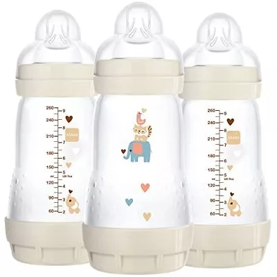 MAM Easy Start Anti-Colic Bottle 9 Oz (3-Count) Baby Assorted Sizes Colors • $28.69