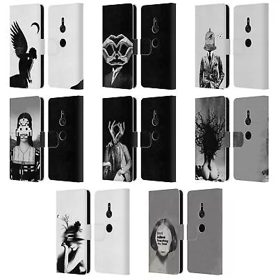 Official Louijoverart Black And White Leather Book Wallet Case For Sony Phones 1 • $38.45