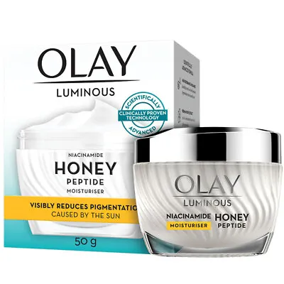 $29.99 • Buy Olay Luminous Niacinamide Honey Peptide Moisturiser 50g