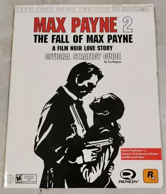 Max Payne 2 The Fall Of Max Payne Brady Games Strategy Guide Book PS2 XBOX PC • $15