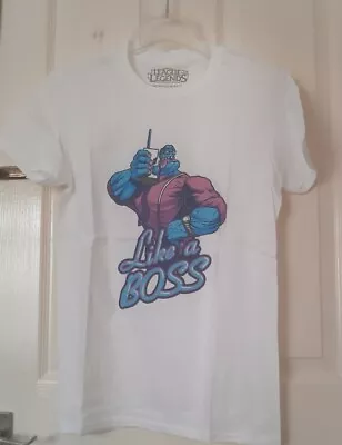 League Of Legends Like A Boss T-Shirt In White Size Small Mens /Teenage Boys • £10