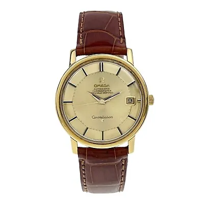 Omega Constellation Pie Pan 18k Solid Gold Watch 168.010/11 Automatic 34mm • $3995