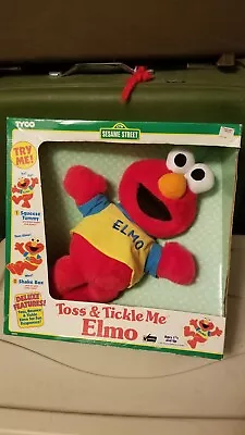 Sesame Street Toss And Tickle Me Elmo Plush Toy In Box 1997 Tyco • $9.99