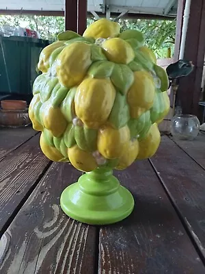 Vintage 70's Ceramic Lemon Tree Topiary Decor • $75.99