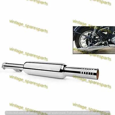 $67.99 • Buy New Silman Short Silencer Exhaust For Royal Enfield Bullet 350 500 Exp. Delivery
