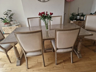 £350 • Buy Solid Mango Wood Dining Table And 6 Chairs